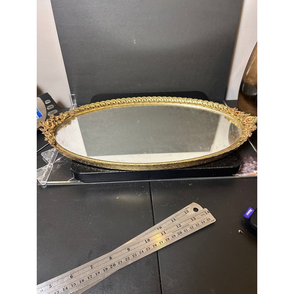 Vintage Vanity Tray Mirror - 16 inches